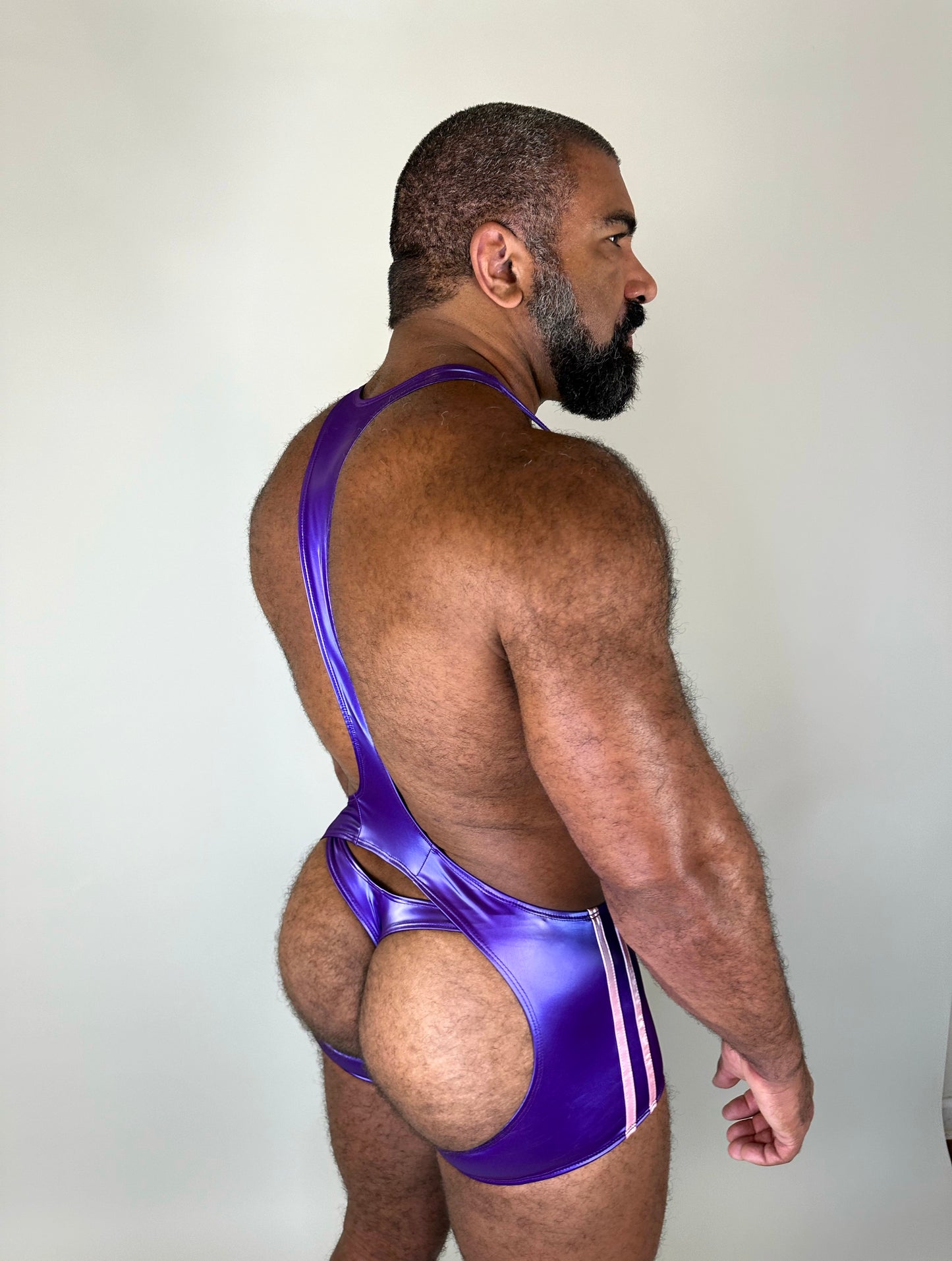 Violet Iridescent Thong