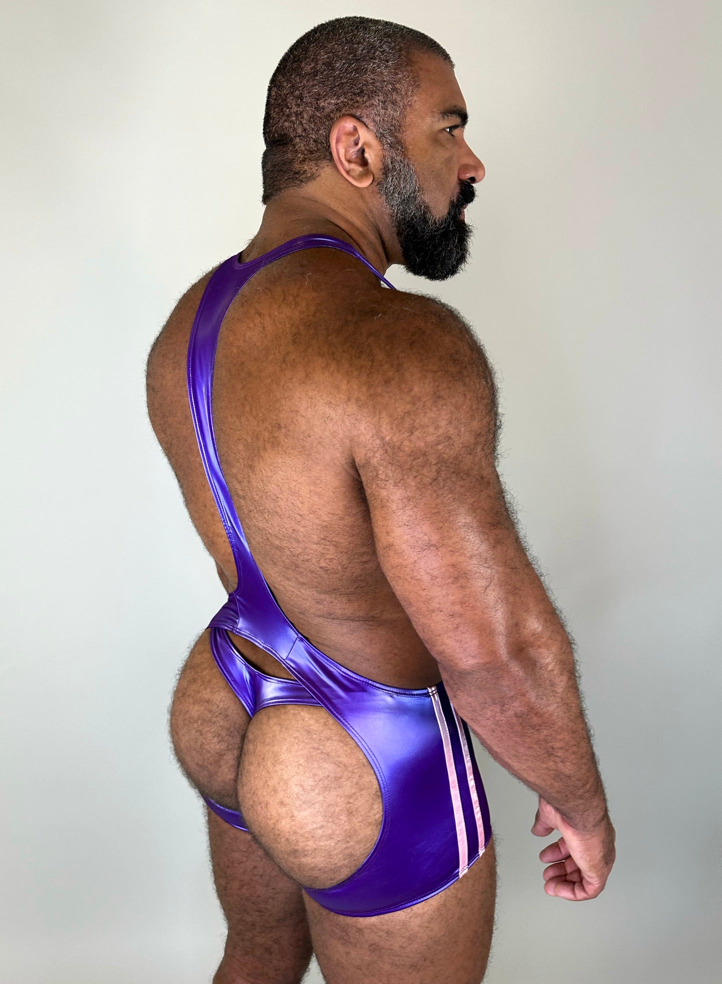Violet Iridescent Jock Singlet