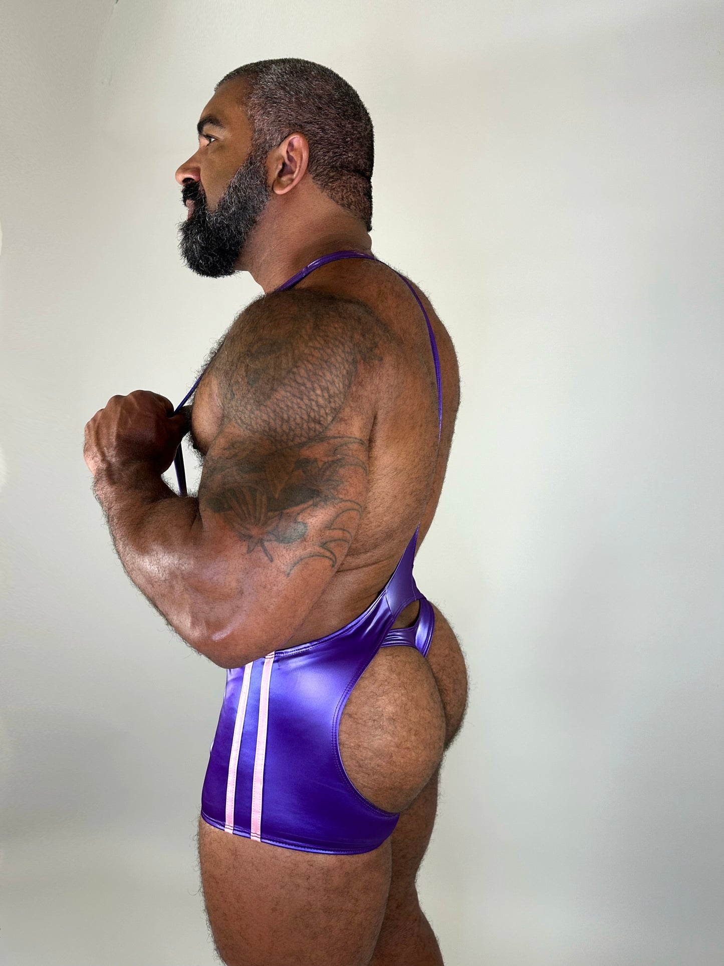 Violet Iridescent Jock Singlet