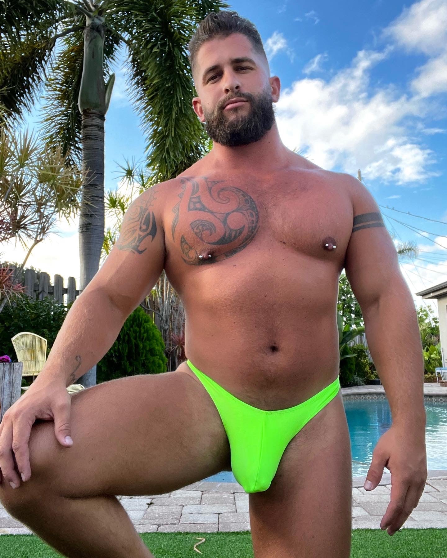 Highlighter Mesh Thong