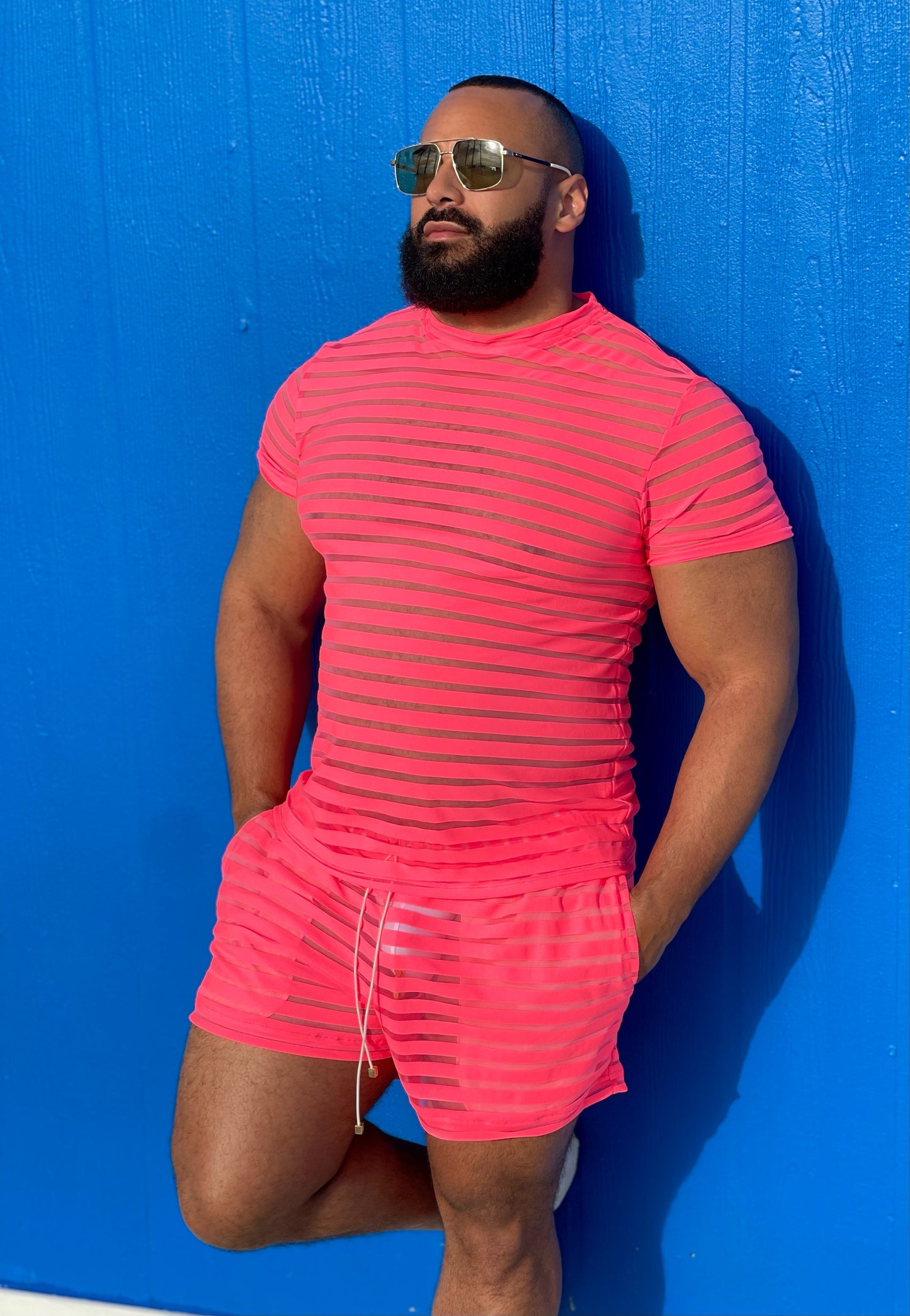 Miami Vice Coral Fitted Shirt