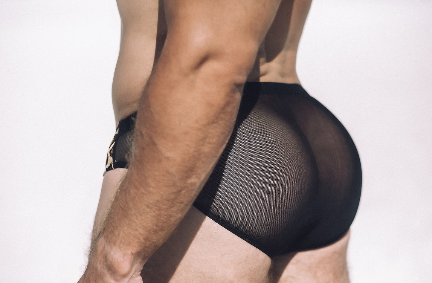 Leopard Velvet/Mesh Brief