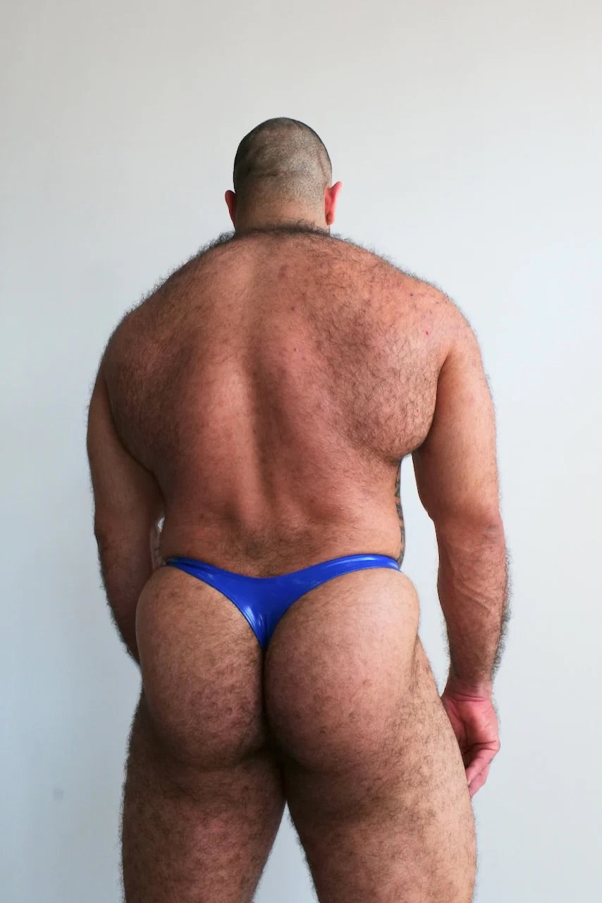 Royal Blue Shiny Thong