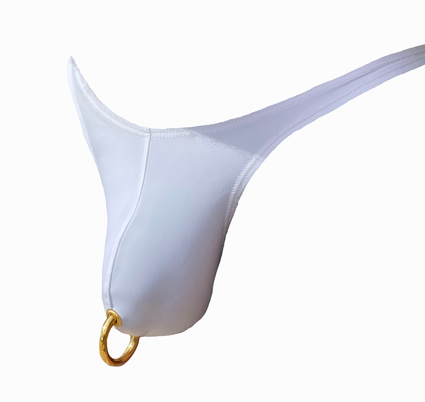 18k Gold Prince Albert Thong (White)