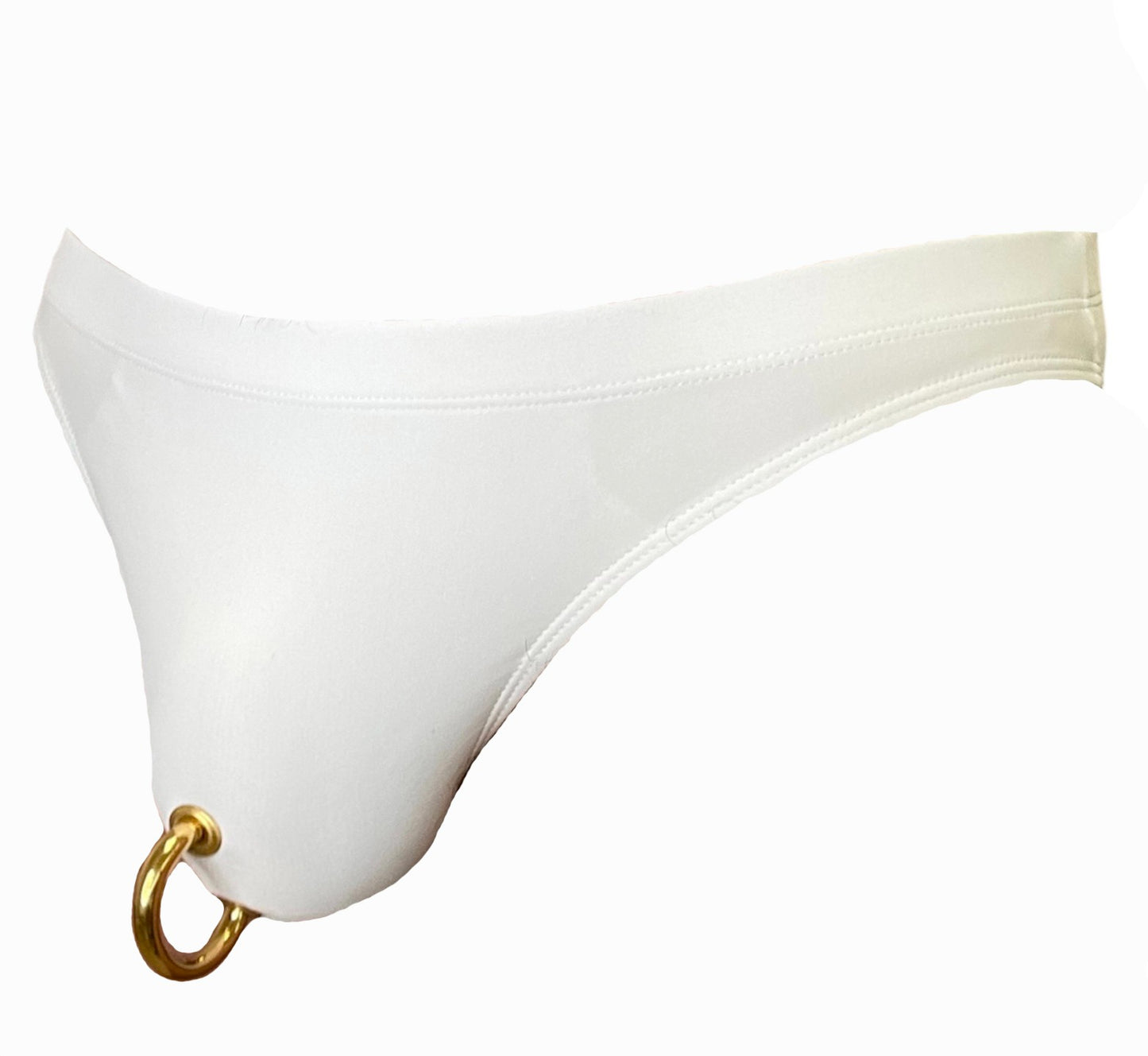 18k Gold Prince Albert Bikini (White)