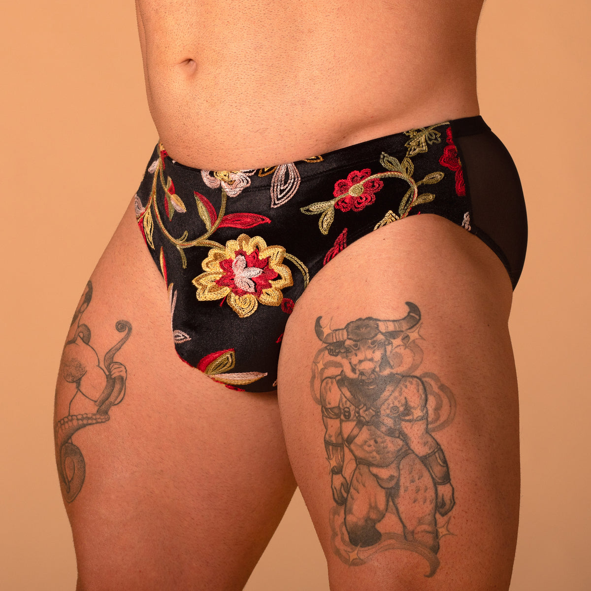 Floral Embroidery Brief