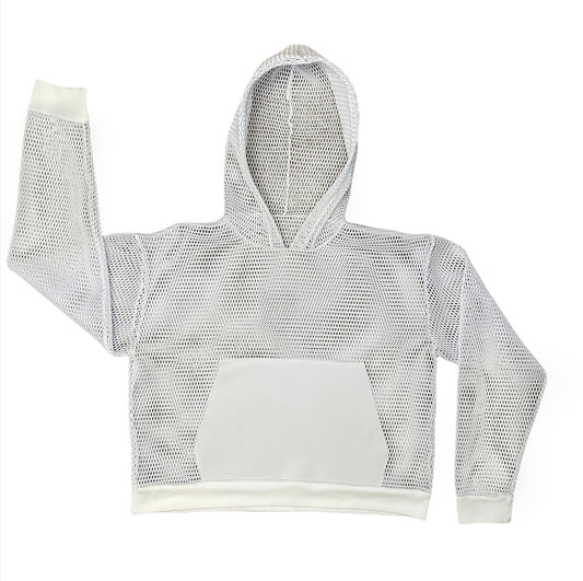 Infinity Cropped Hoodie (White)