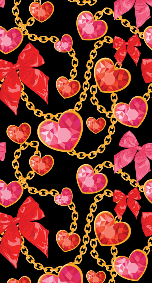 Chained Hearts Beach Towel
